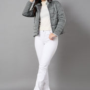 Grey High Neck Jacket