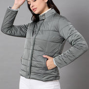 Grey High Neck Jacket