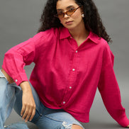 Women Pink Regular Fit Shirt