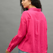 Women Pink Regular Fit Shirt