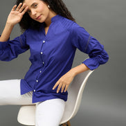 Women Purple Regular Fit Shirt