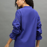 Women Purple Regular Fit Shirt