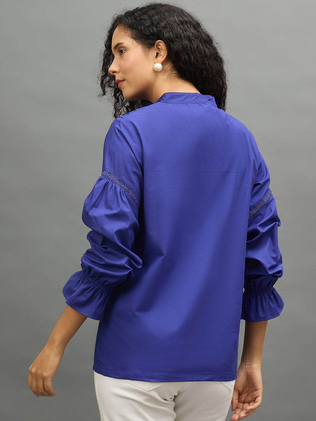 Women Purple Regular Fit Shirt