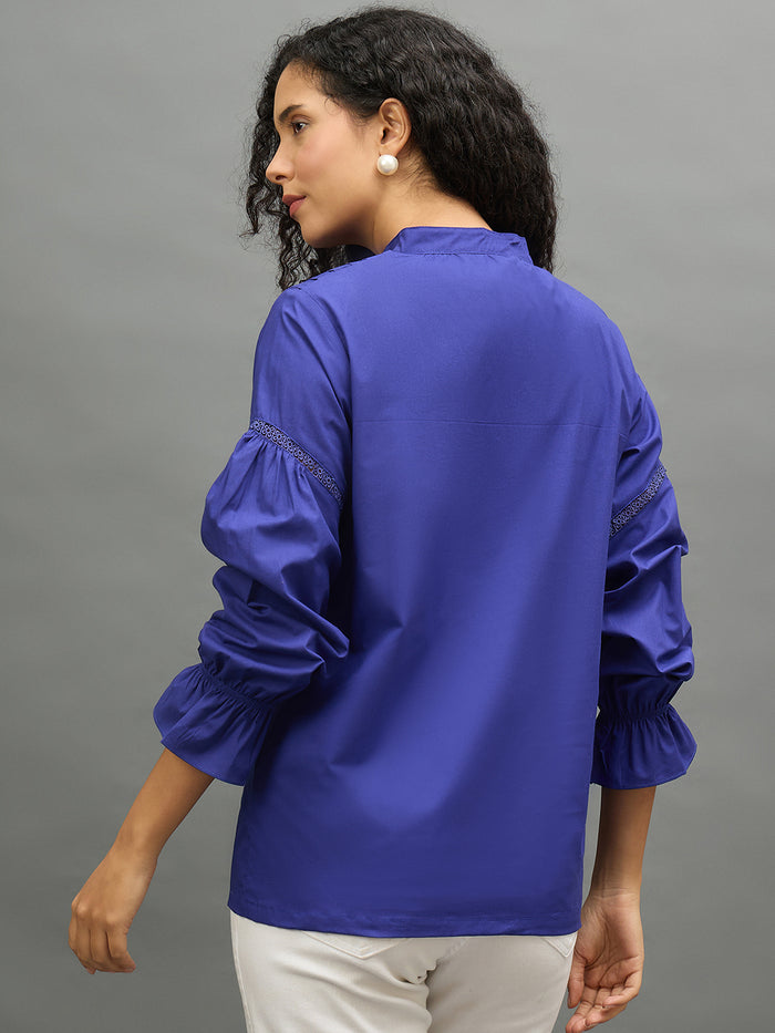 Women Purple Regular Fit Shirt
