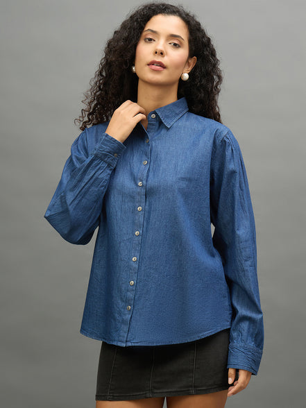Women Denim Regular Fit Shirt