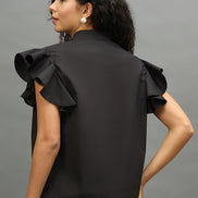 Women Black Regular Fit Shirt