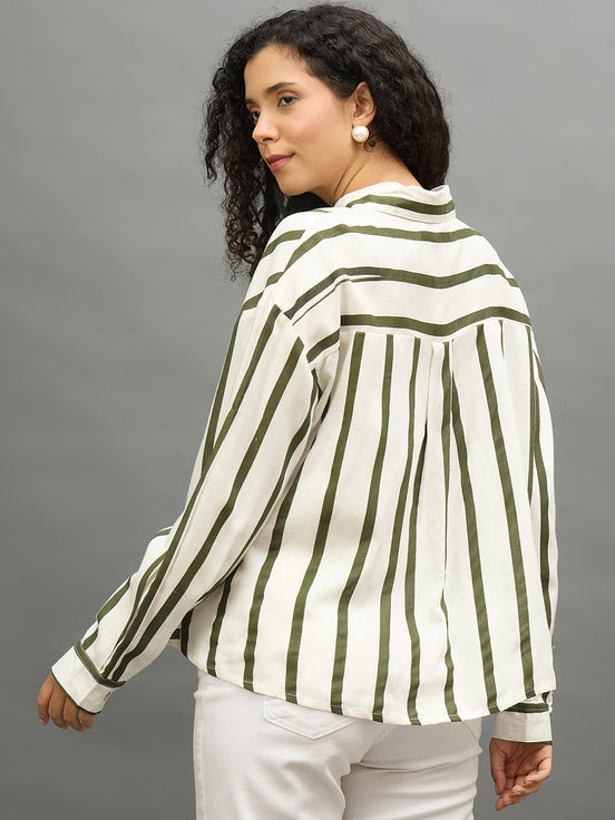 Women Off White Regular Fit Shirt