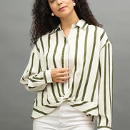 Women Off White Regular Fit Shirt