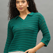 Women Green Regular Fit Top