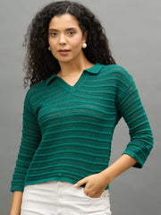 Women Green Regular Fit Top