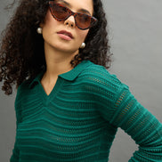 Women Green Regular Fit Top