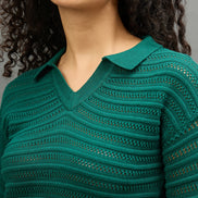 Women Green Regular Fit Top