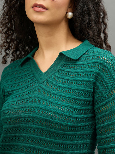 Women Green Regular Fit Top