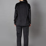 Black Collared Neck Co-Ord Set