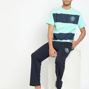 Navy Blue Colorblocked Co Ords