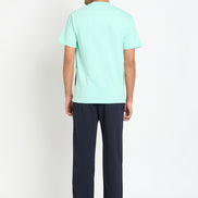 Navy Blue Colorblocked Co Ords
