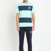 Navy Blue Colorblocked Co Ords