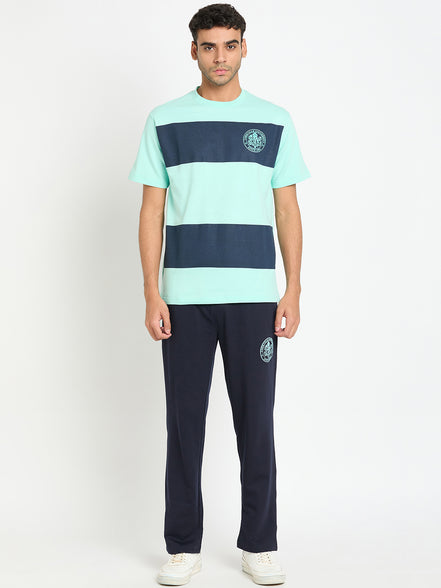 Navy Blue Colorblocked Co Ords