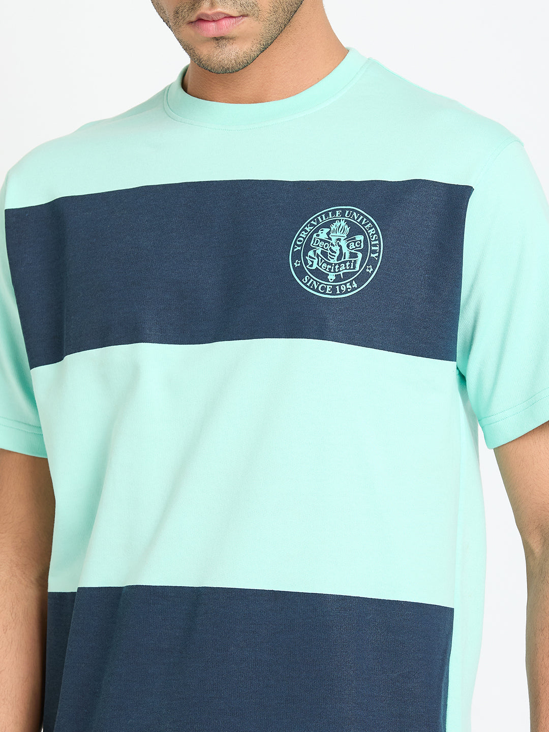 Navy Blue Colorblocked Co Ords