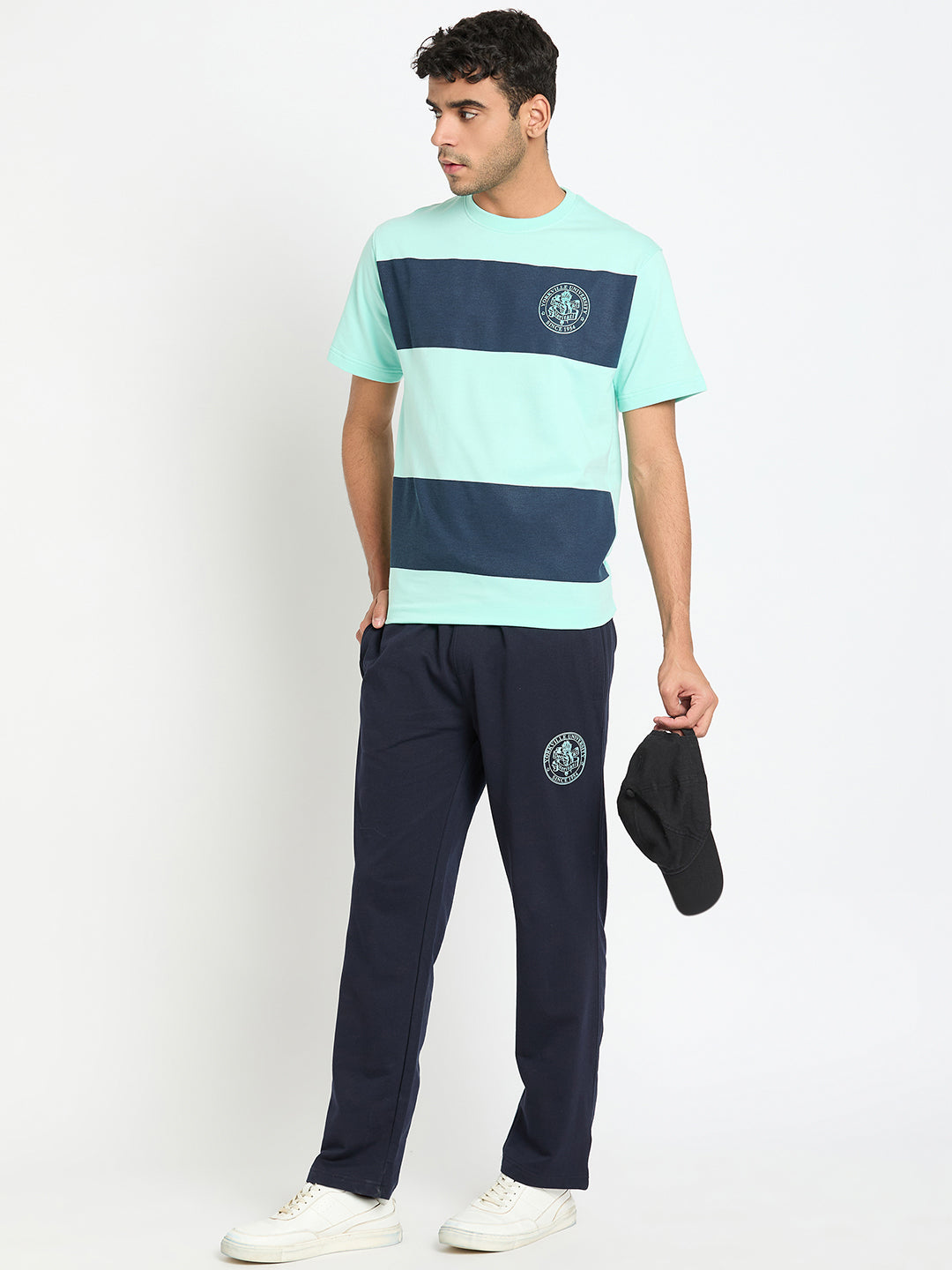 Navy Blue Colorblocked Co Ords
