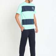Navy Blue Colorblocked Co Ords