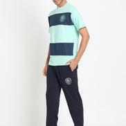 Navy Blue Colorblocked Co Ords