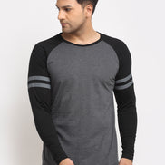 Black Colorblocked T-Shirt