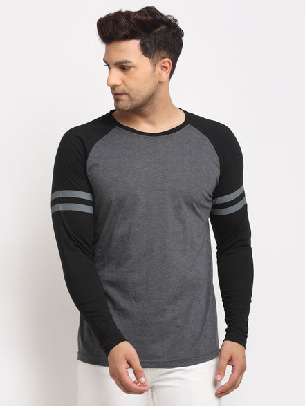 Black Colorblocked T-Shirt