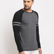 Black Colorblocked T-Shirt