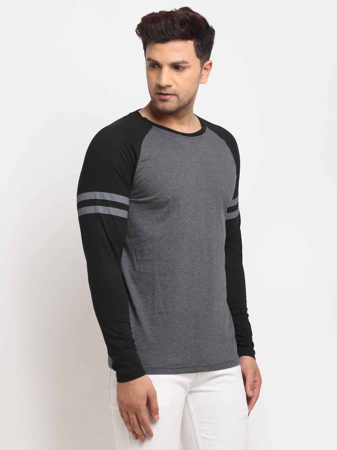 Black Colorblocked T-Shirt