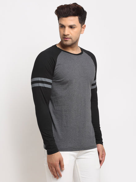 Black Colorblocked T-Shirt
