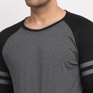 Black Colorblocked T-Shirt