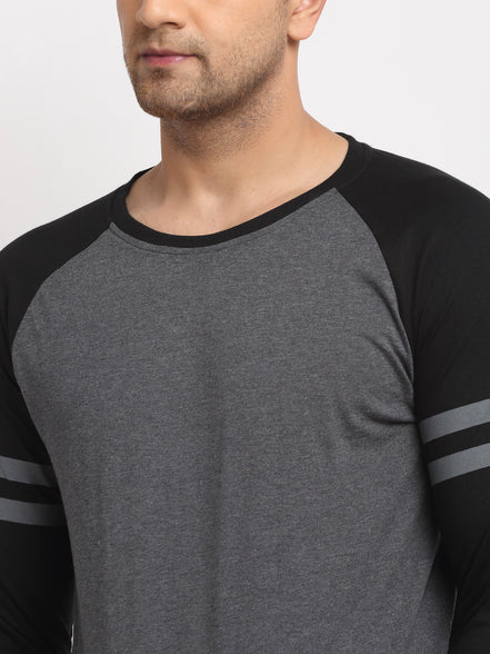 Black Colorblocked T-Shirt