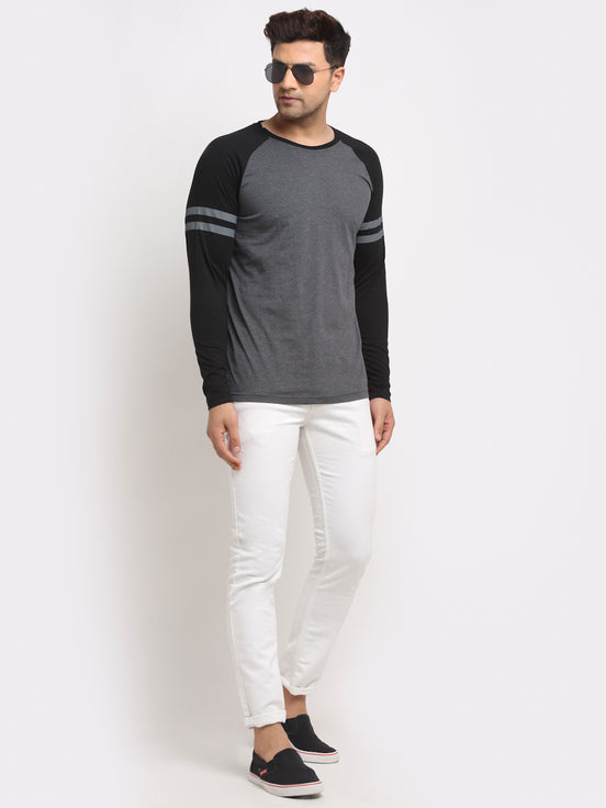 Black Colorblocked T-Shirt