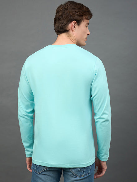 Sky Blue Printed T-Shirt