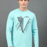 Sky Blue Printed T-Shirt
