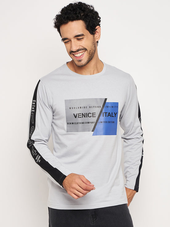 Light Grey Printed Tshirt