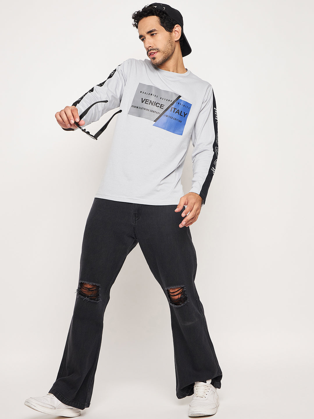 Light Grey Printed Tshirt