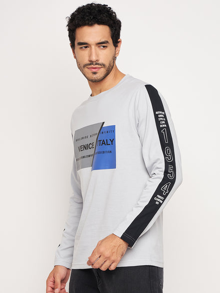 Light Grey Printed Tshirt