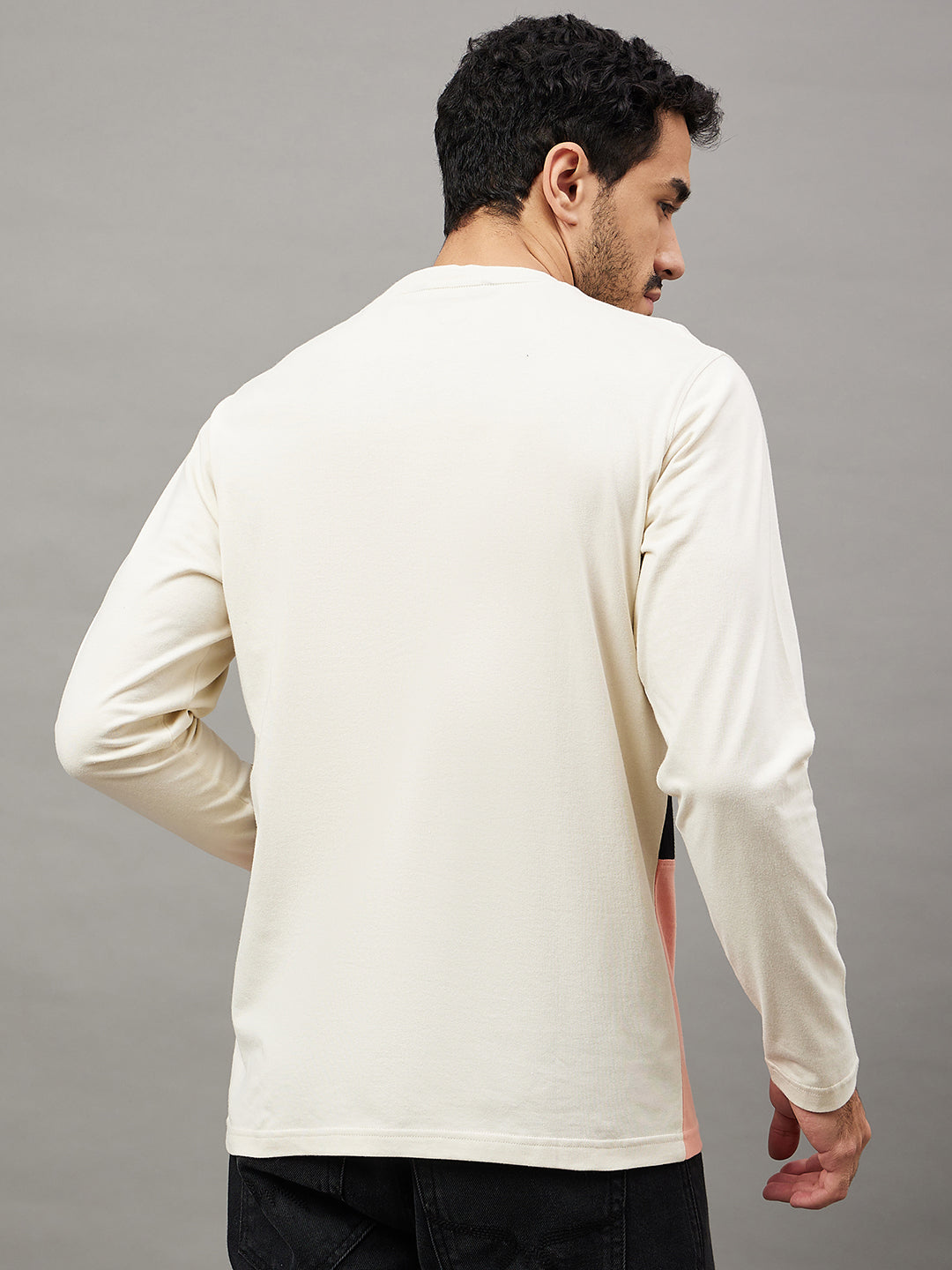 Off White Colorblocked T-Shirt