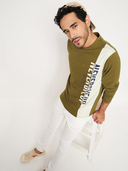 Olive Printed T-Shirt