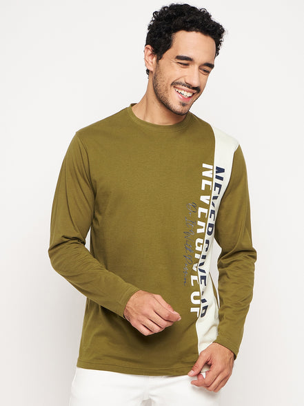 Olive Printed T-Shirt