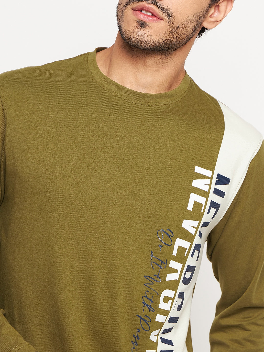 Olive Printed T-Shirt