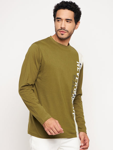 Olive Printed T-Shirt