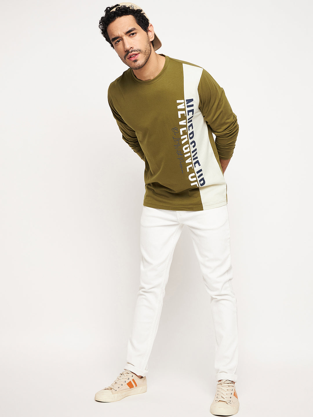 Olive Printed T-Shirt