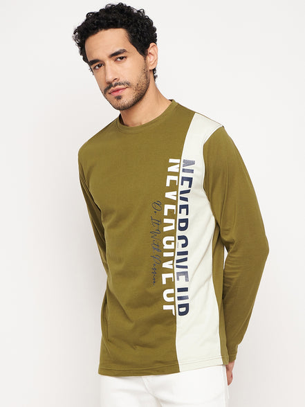 Olive Printed T-Shirt