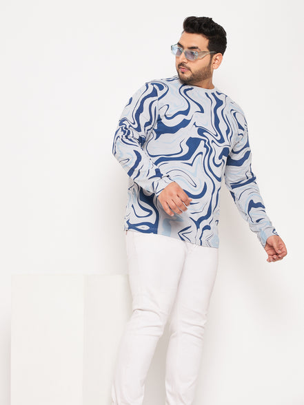 Light Grey Printed Plus Size T-Shirt