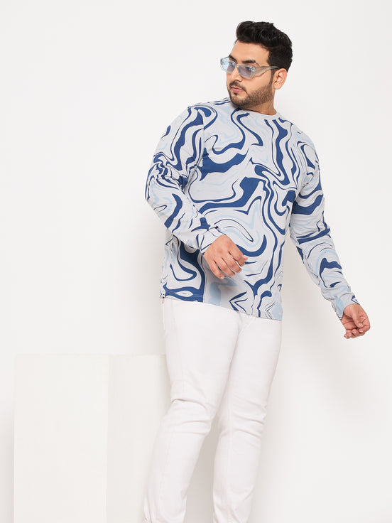 Light Grey Printed Plus Size T-Shirt