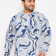 Light Grey Printed Plus Size T-Shirt
