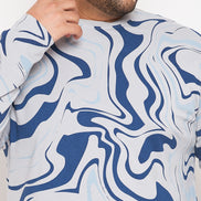 Light Grey Printed Plus Size T-Shirt